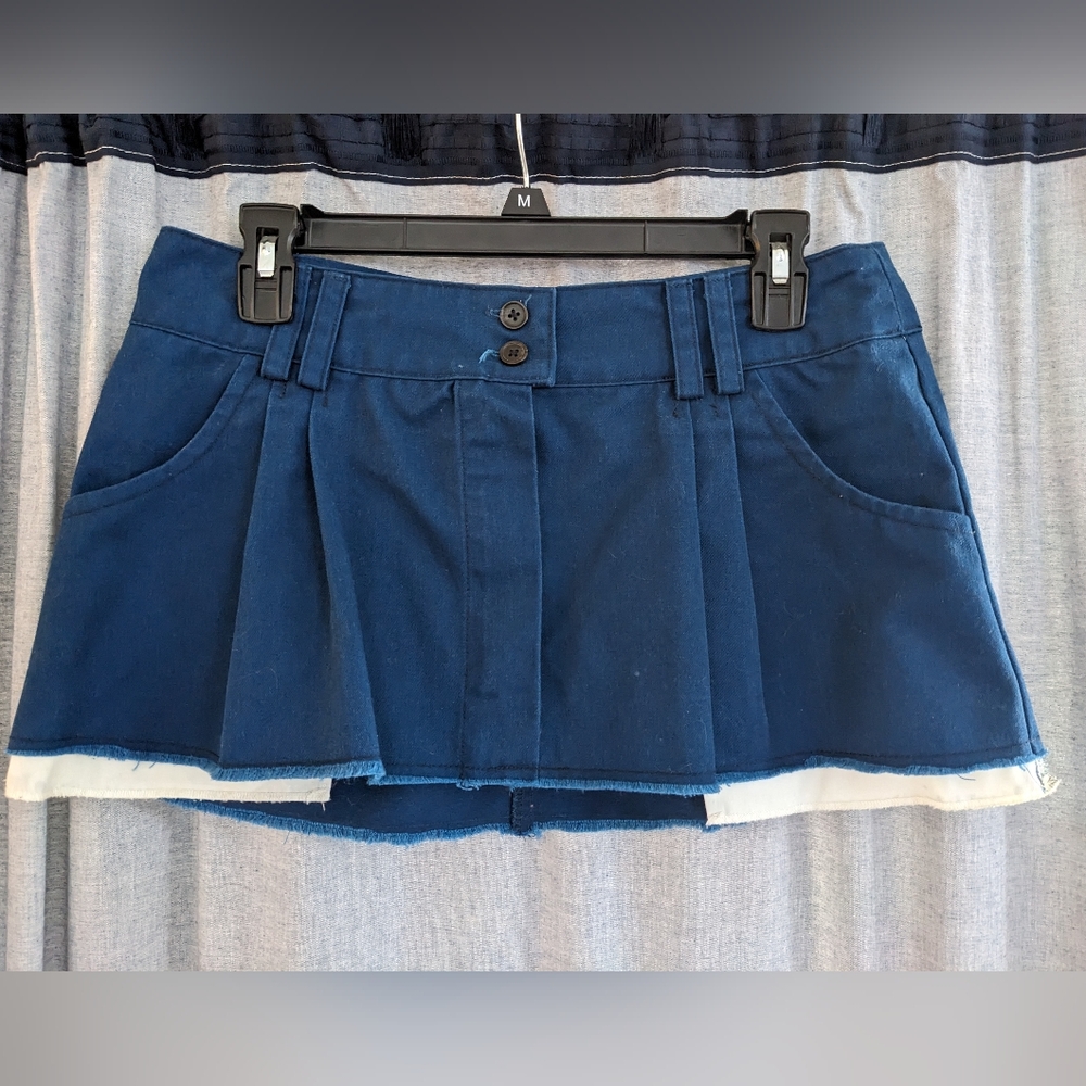 BDG Urban Outfitters Mini Skirt Women's S Blue Pockets Preppy Flirty Micro UO